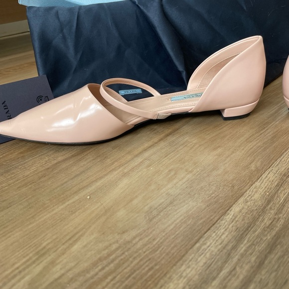 Prada Shoes Pointed Toe Flats in Orchid with Branded Strap size 37.5 - Picture 9 of 11